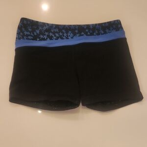 Ivivva Black Shorts with Blue Star Waistband